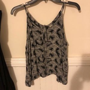 WORN ONCE- black and white open back crop top